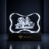 Memirova Faceted Bone Crystal Memorial Keepsake, shown from an angle, highlighting how light refracts through the crystal