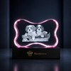 Memirova Faceted Bone Crystal Memorial Keepsake, close-up of the internal 3D laser engraving detail
