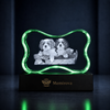 Memirova Faceted Bone Crystal Memorial Keepsake, shown alongside other available sizes for scale reference