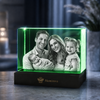 Memirova Personalized 3D Crystal Keepsake，close-up of the internal 3D laser engraving detail