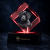 Memirova Memory Square Crystal Keepsake,shown alongside other available sizes for scale reference