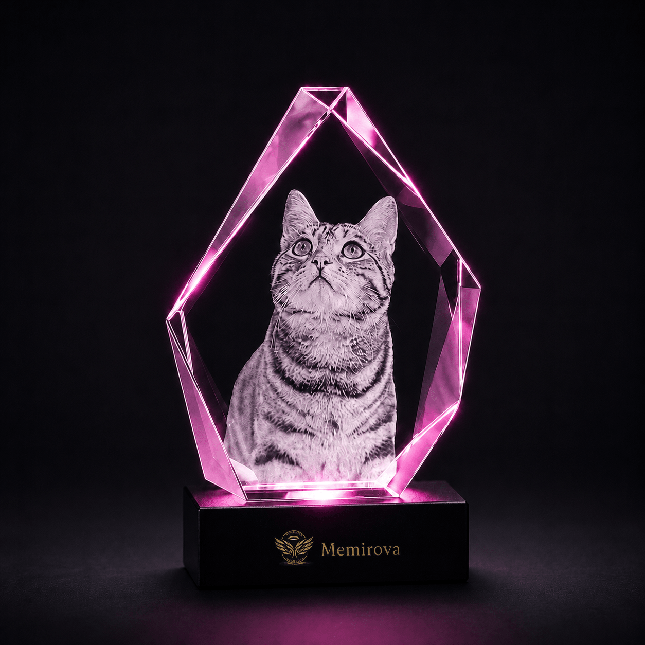 Memirova Forever Bond Custom 3D Pet Faceted Crystal - Memirova
