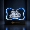 Memirova Faceted Bone Crystal Memorial Keepsake, shown from the side, highlighting the crystal's shape and clarity