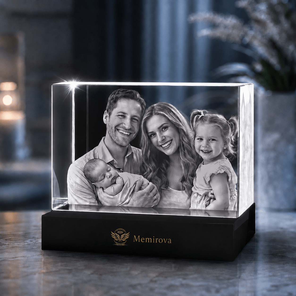 Memirova Personalized 3D Crystal Keepsake - Memirova