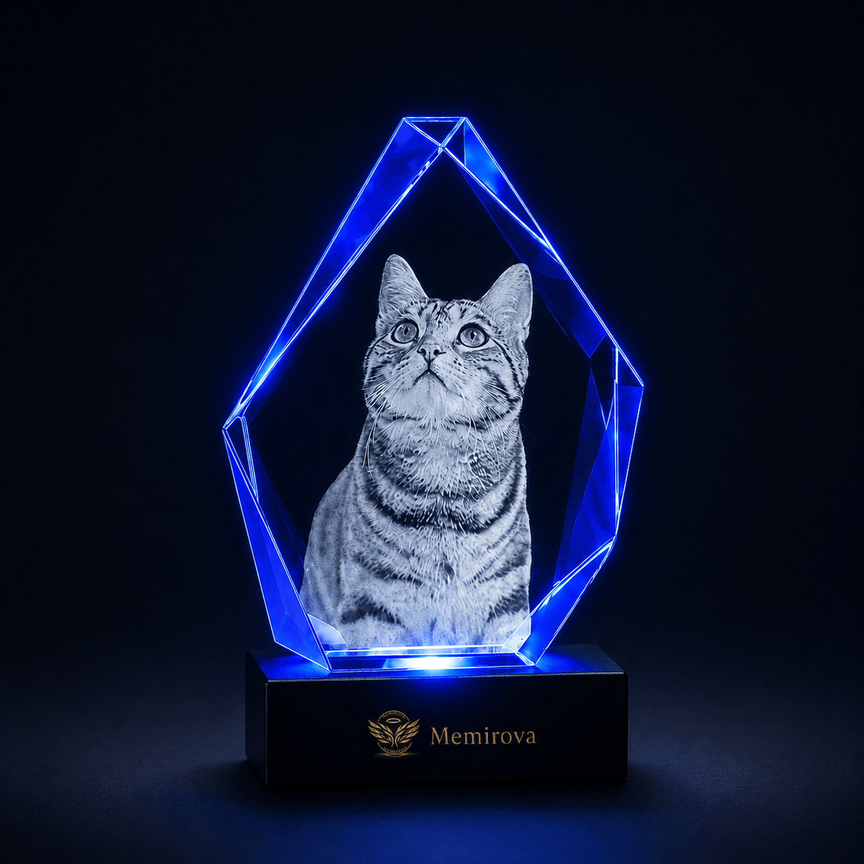 Memirova Forever Bond Custom 3D Pet Faceted Crystal - Memirova