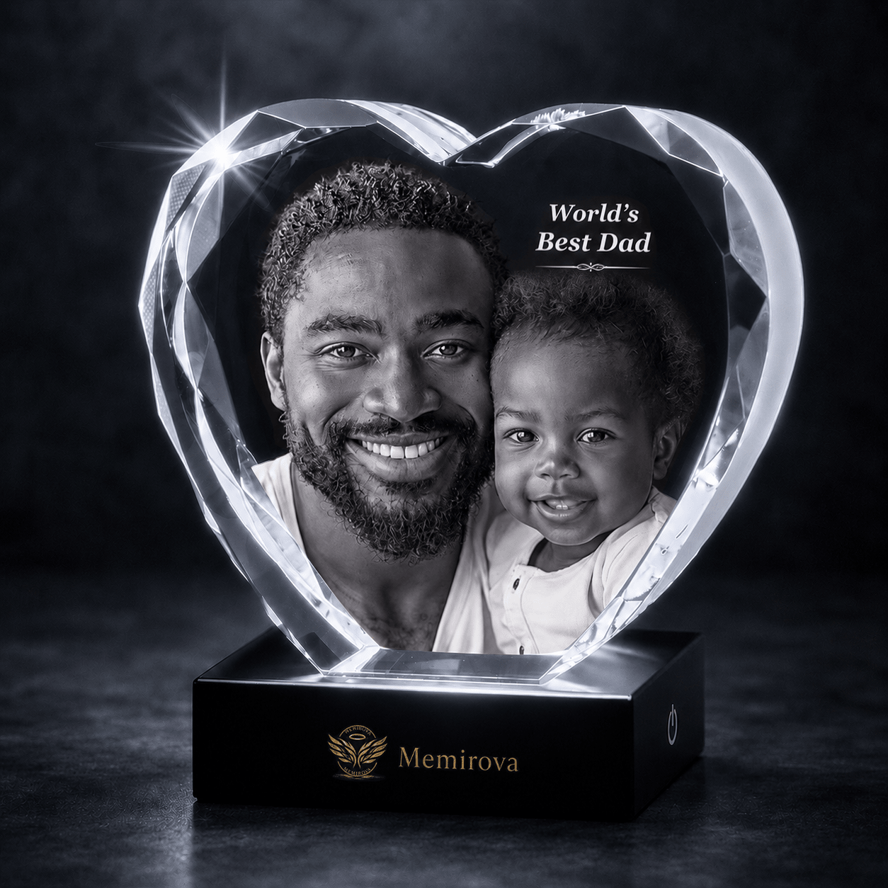 Memirova Faceted Heart Crystal Memorial Keepsake - Memirova