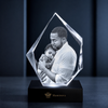 Memirova Faceted Prestige Crystal Memorial Keepsake, shown with its gift-ready packaging box