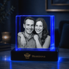 Memirova Faceted Crystal Memorial Keepsake， shown with its gift-ready packaging box