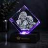 Memirova Memory Crystal Square Keepsake, shown with its gift-ready packaging box