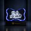 Memirova Faceted Bone Crystal Memorial Keepsake, shown with its gift-ready packaging box