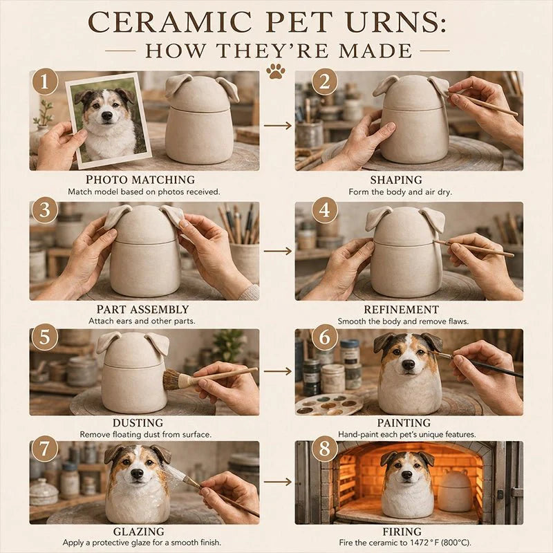 Memirova Dog Memorial Urn, shown at a three-quarter angle to display shape and proportions