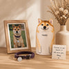Memirova Dog Memorial Urn, displayed on a shelf as part of a home memorial display