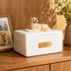 Memirova Custom Clay Figurine Memorial Urn, close-up of the fitted lid, showing the secure ash-storage closure