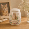 Memirova Custom Hand-Painted Memorial Urn, shown alongside other available sizes for scale reference