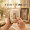 Memirova Custom Hand-Painted Memorial Urn, close-up view highlighting the hand-painted brushwork and fine detail