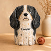 Memirova Dog Memorial Urn, close-up of the fitted lid, showing the secure ash-storage closure