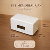 Memirova Custom Clay Figurine Memorial Urn, shown with its gift-ready packaging