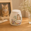 Memirova Custom Hand-Painted Memorial Urn, shown with its gift-ready packaging