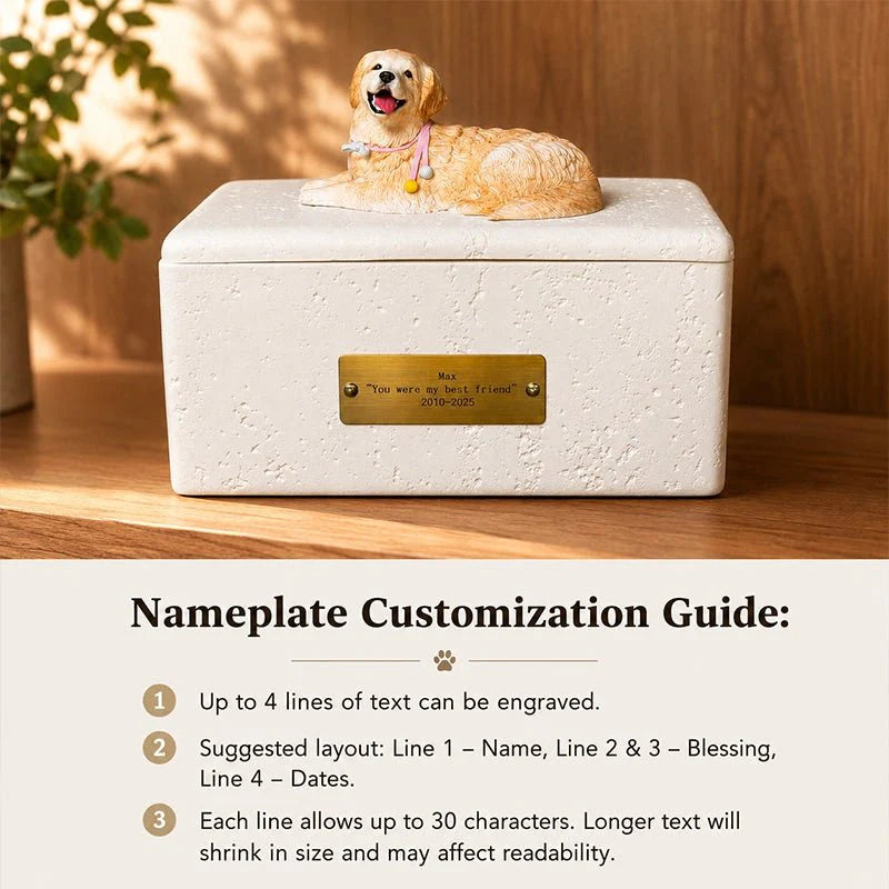 Memirova Custom Clay Figurine Memorial Urn, shown together with other sizes and color options in the collection