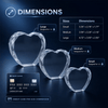 Memirova Mother's Day Faceted Heart Crystal Keepsake Size Guide-Memirova