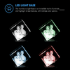 Memirova Wedding Faceted Crystal Centerpiece LED Light Base Color Options-Memirova