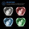 Memirova Mother's Day Faceted Heart Crystal Keepsake LED Light Base Color Options-Memirova