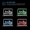 Memirova Father's Day Custom Crystal Plaque LED Light Base Color Options-Memirova