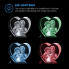 Memirova Mother's Day Heart Crystal Keepsake LED Light Base Color Options-Memirova