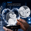 Memirova Faceted Heart Crystal Memorial Keepsake Quality Detail - Memirova