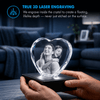 Memirova Mother's Day Faceted Heart Crystal Keepsake True 3D Laser Engraving-Memirova