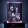 Memirova personalized Valentine portrait crystal with smiling couple